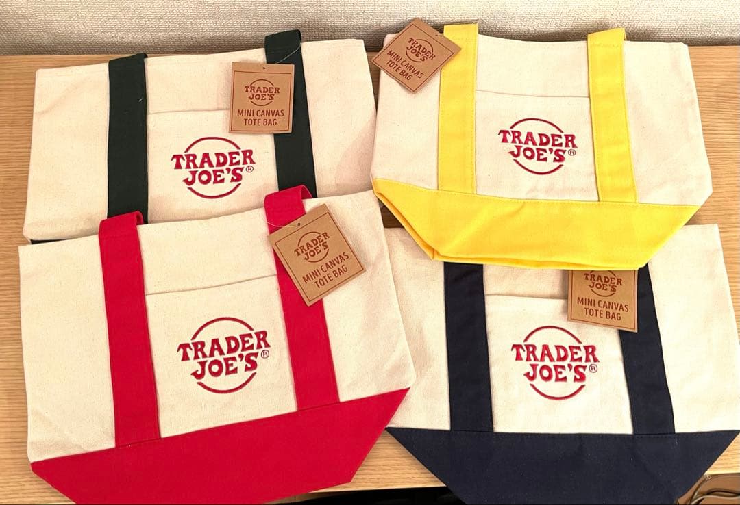 新品トレーダ－ジョーズ　ミニトートバッグ　4色セット