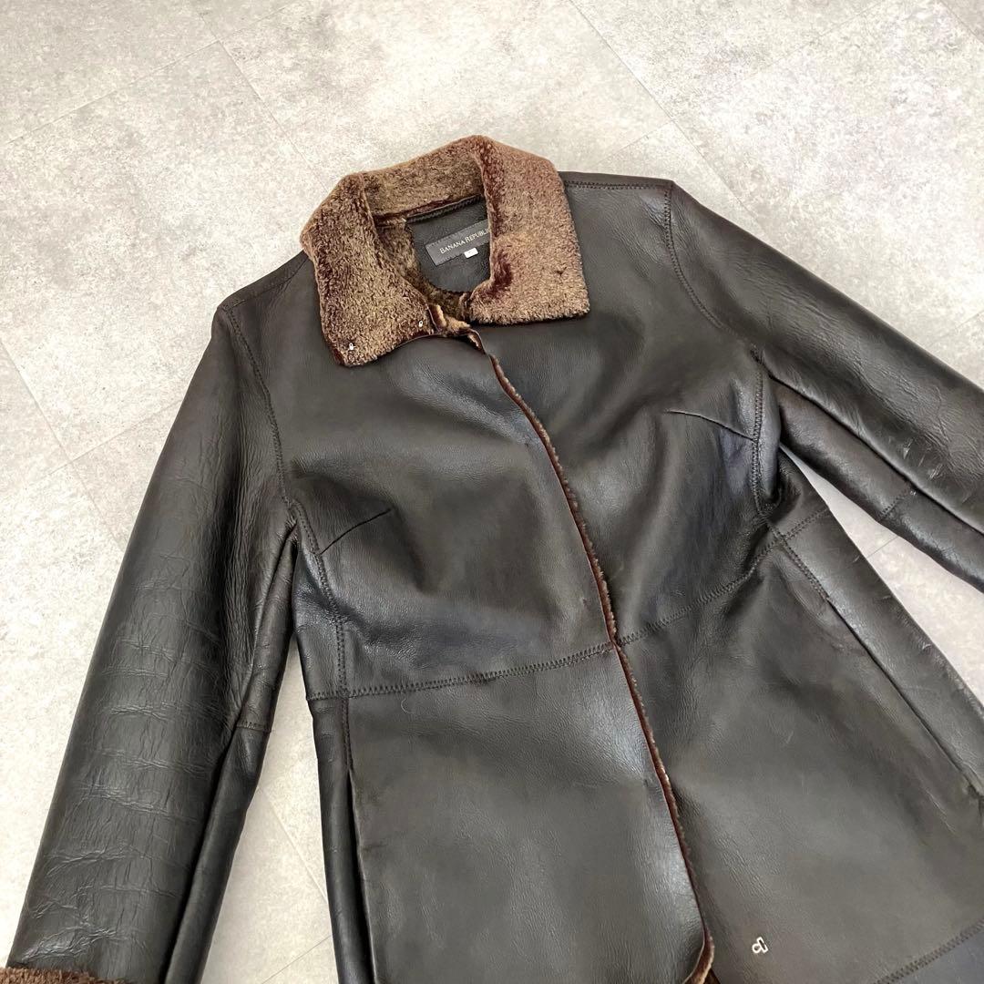 ◆Banana Republic リアルムートン シープスキン ファーコート