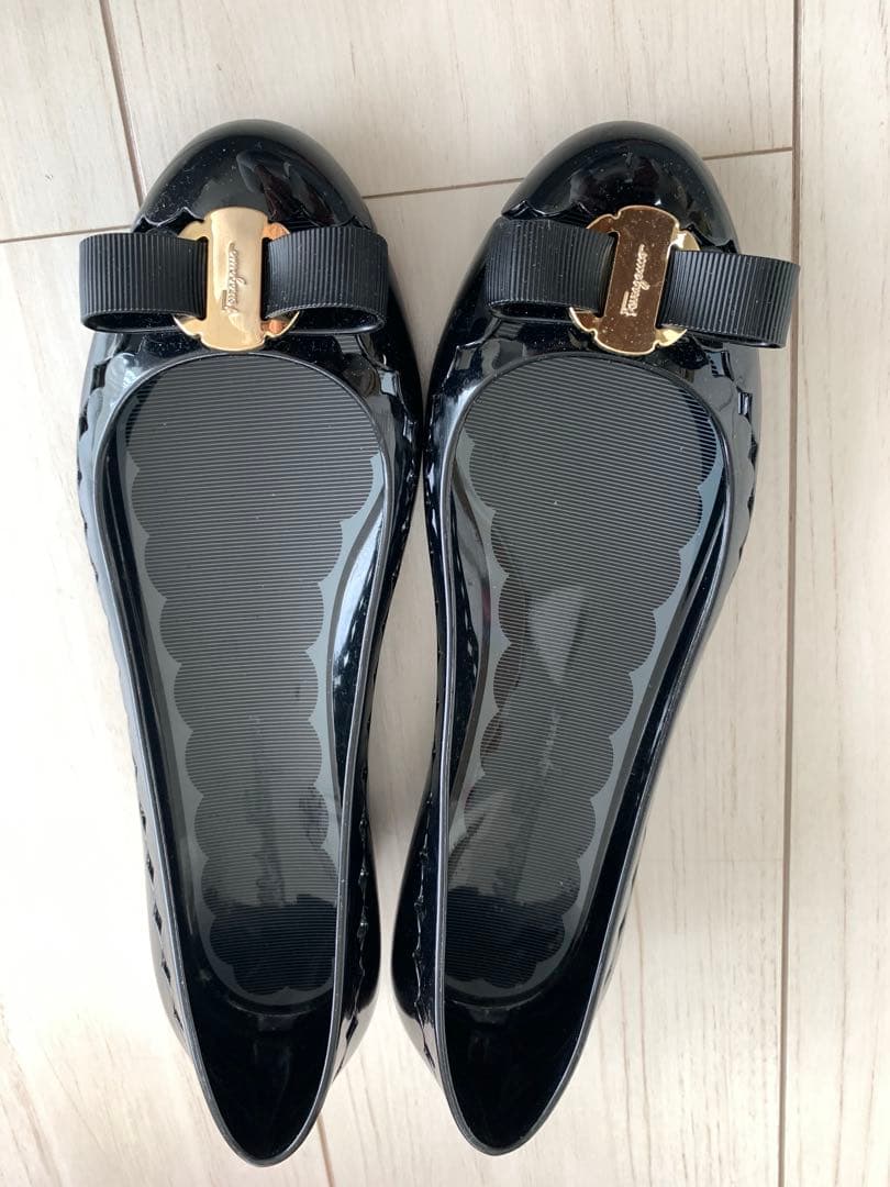 美品　フェラガモ レインシューズ