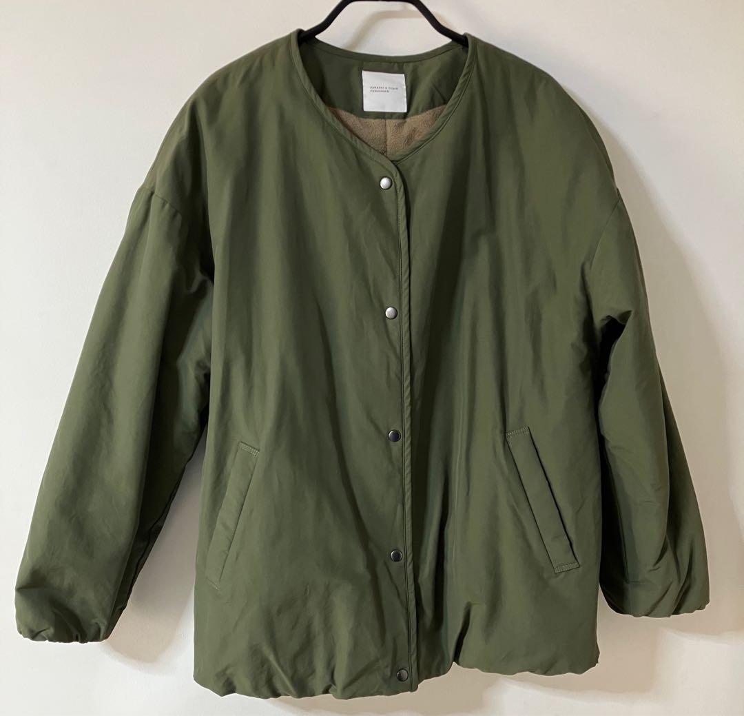 北欧暮らしの道具店 ふんわり軽くてあったかい 洗えるショート丈コート(中綿入り)