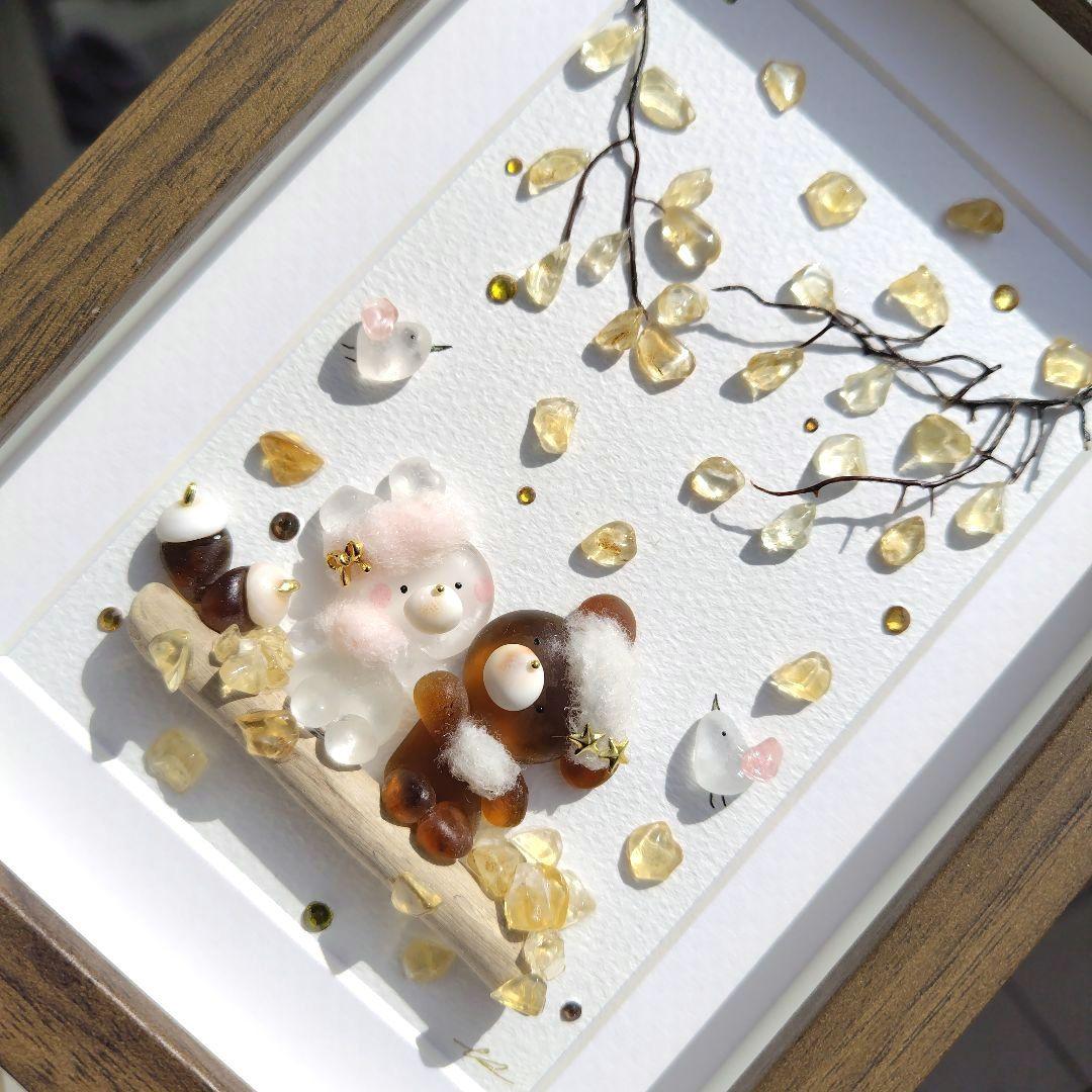 シーグラスアート『 autumn•*¨*•.¸♬︎』他2点