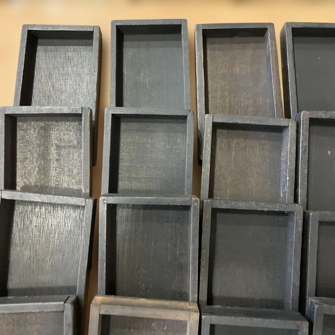 B30-1/活版印刷所で使われていた小箱（文選箱）30枚【古道具】