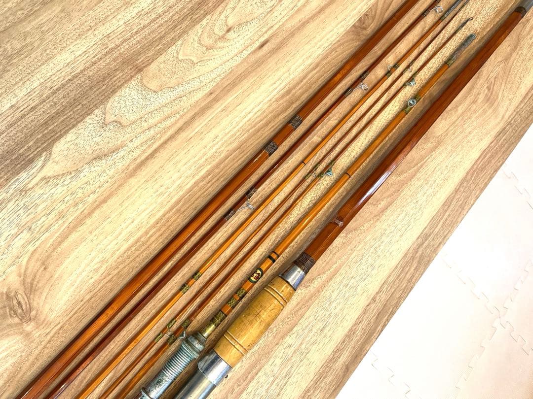 六角竿　２セット　竹　バンブーロッド