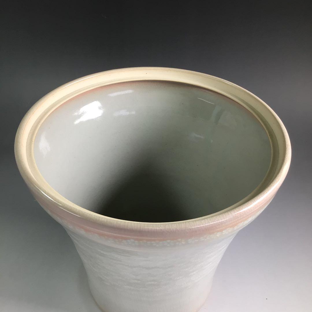 Ｐ８０４　水指　『平安　開山造』『礼賓手三嶋』『末広水指』　共箱　茶道具