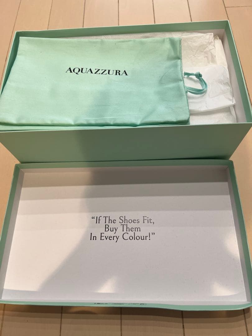 AQUAZZURA ブラックレザー ミュール