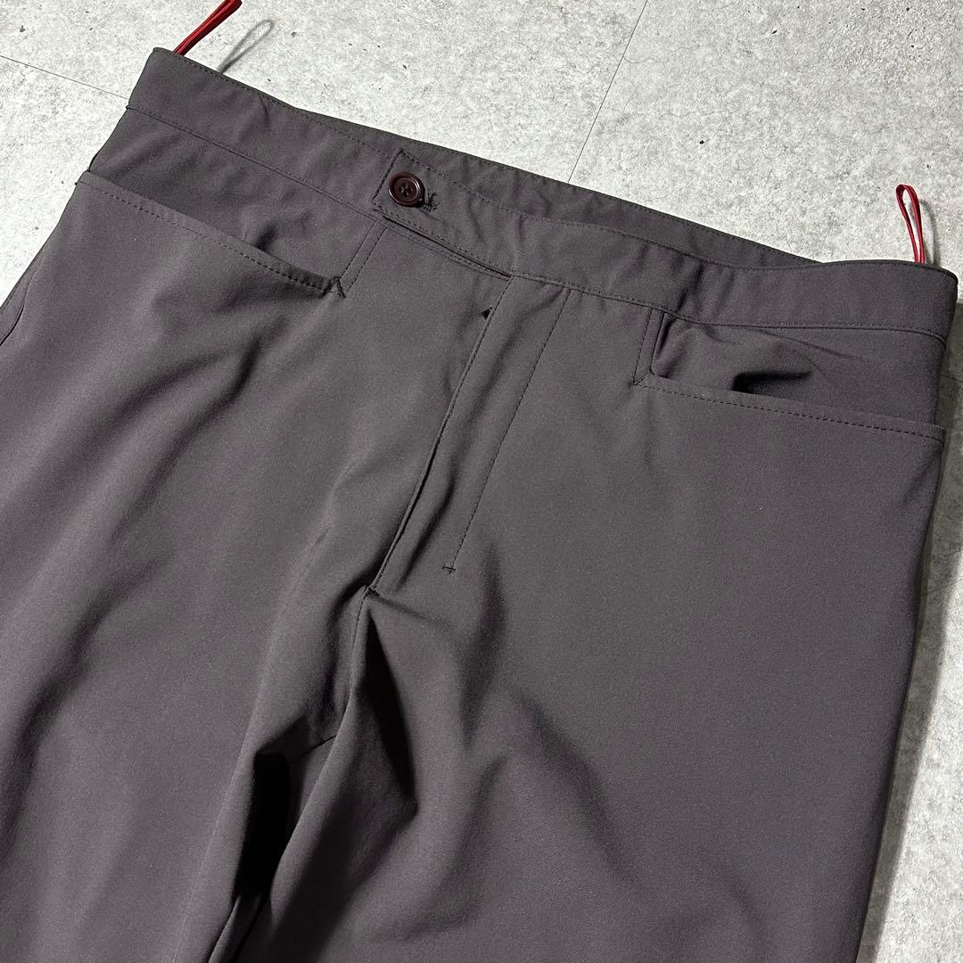 PRADA ブラウン ナイロン スラックス ストレッチ 50