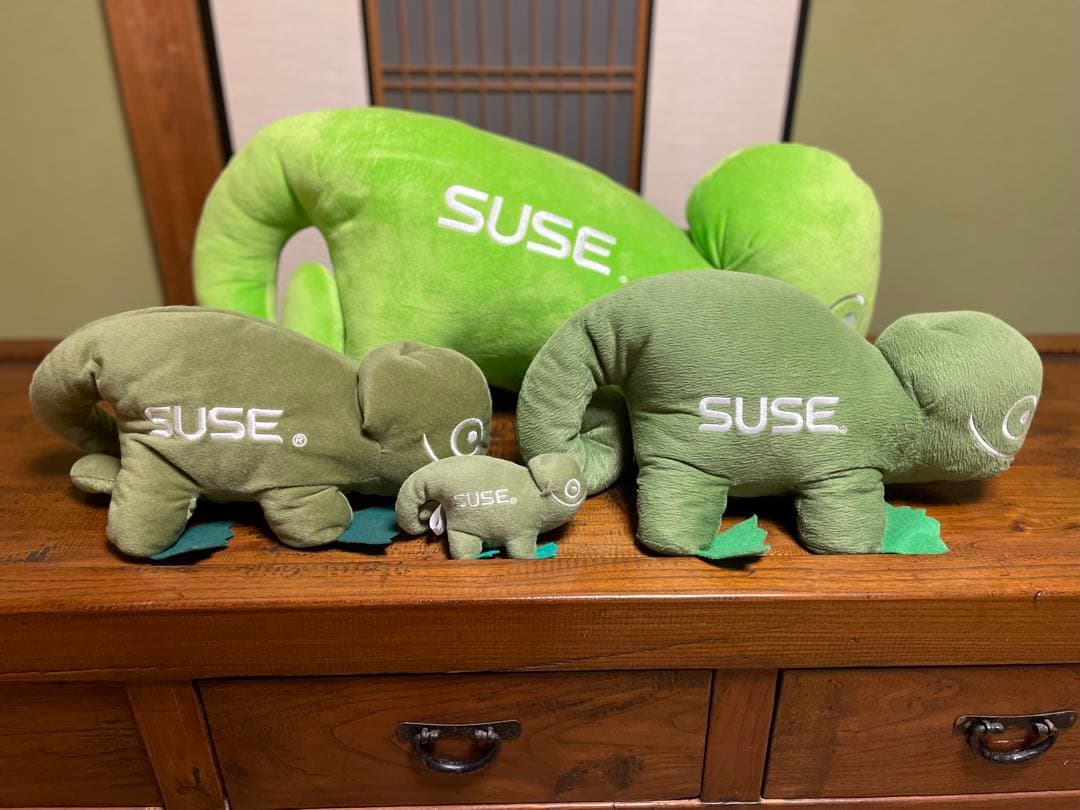 SUSE Geeko カメレオン型ぬいぐるみセット