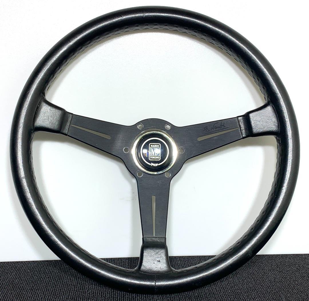 ナルディ クラシック 36パイ ブラックレザー 美品 ホーンボタン付き