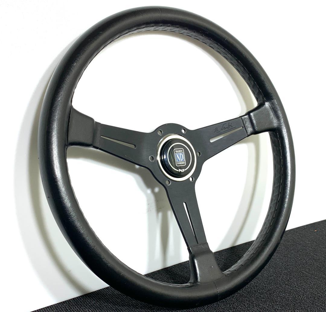 ナルディ クラシック 36パイ ブラックレザー 美品 ホーンボタン付き