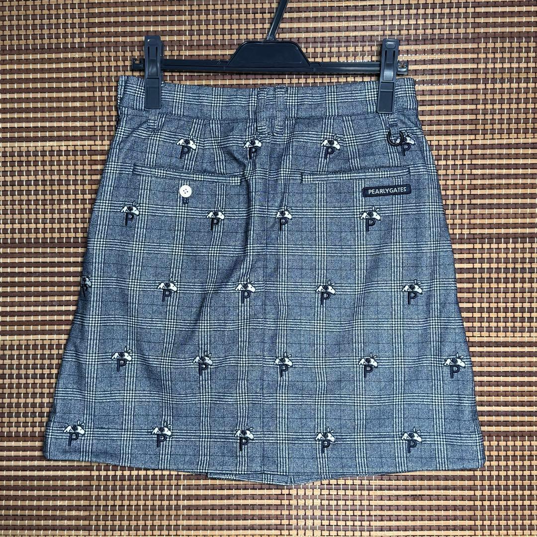 美品【PEARLY GATES×SNOOPY】グレンチェック ゴルフスカート 1