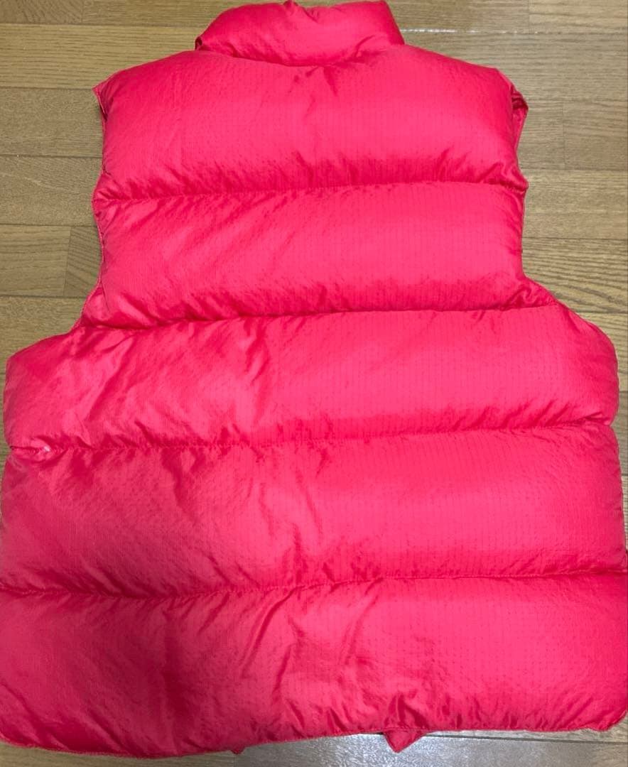 クレセントダウンワークス リップストップダウンベスト レッド Lジップアップ