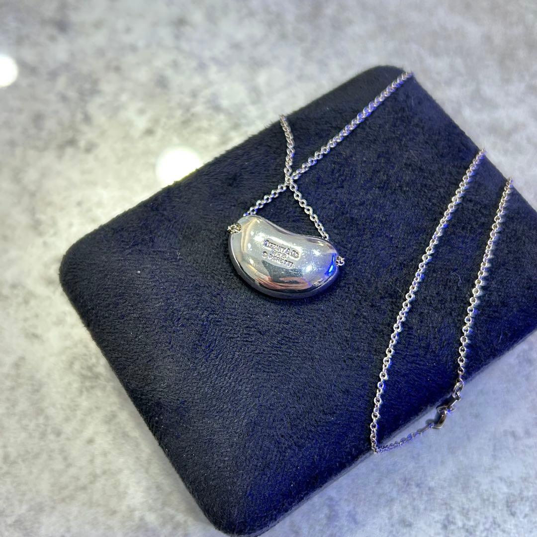 美品✨TIFFANY ティファニー　ビーンズ シルバーネックレス　40cm