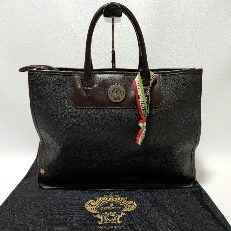 【極美品】orobianco ビジネス レザートートバッグ A4収容可