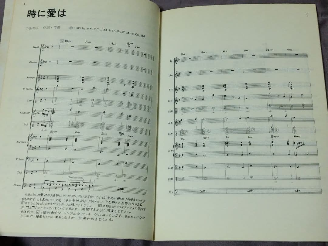 バンドスコア オフコース We are ギター&ベース タブ譜付