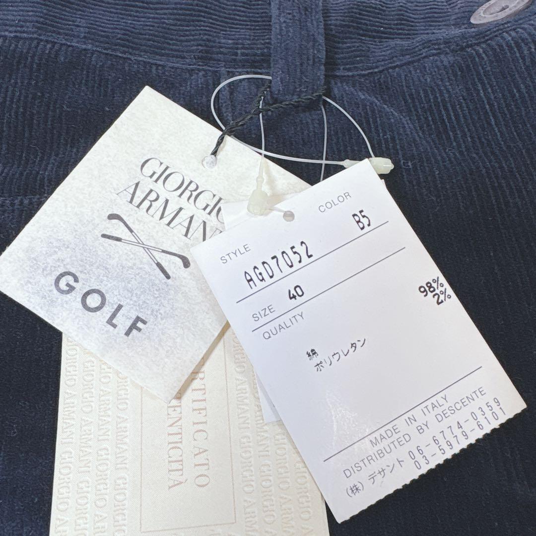 GIORGIO ARMANI GOLF コーデュロイパンツ 40 紺 デサント製