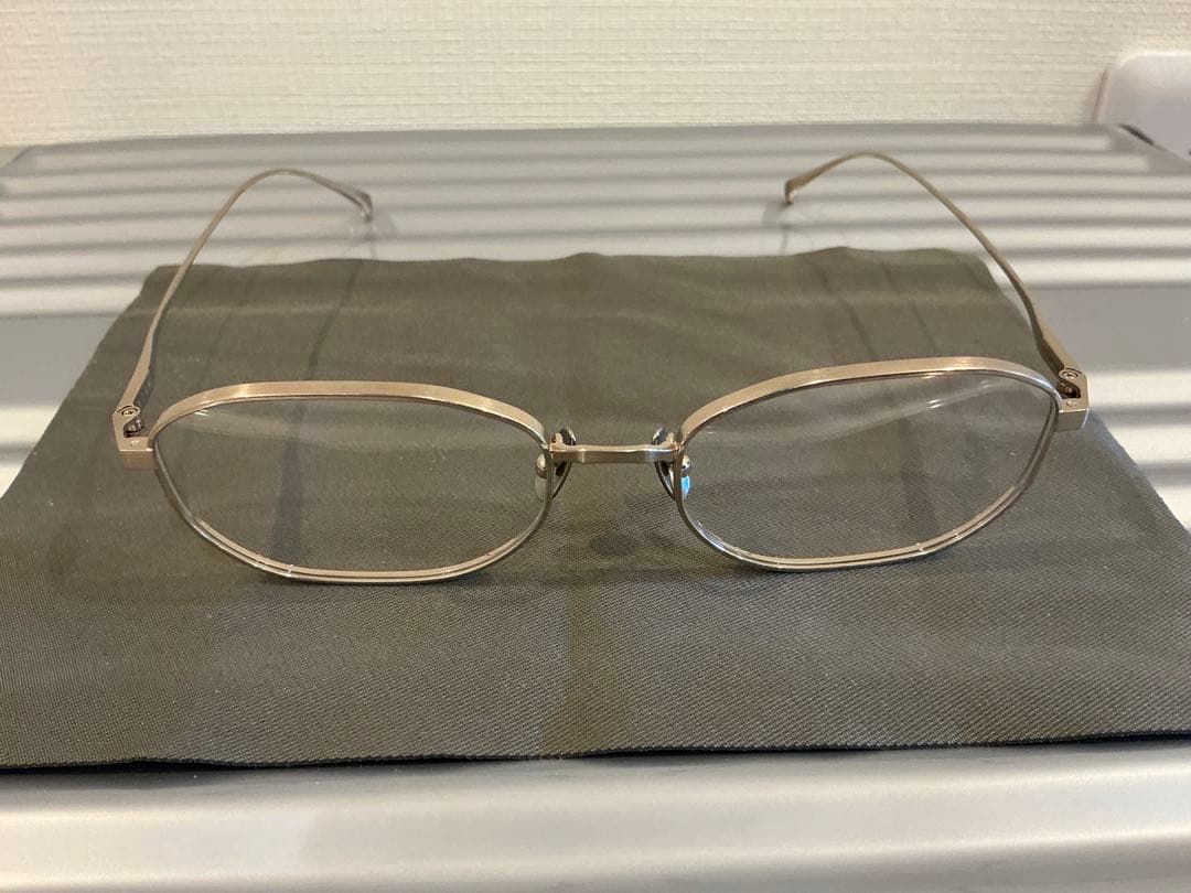 極上美品　金子眼鏡KM-93 メガネ BWG フルチタン