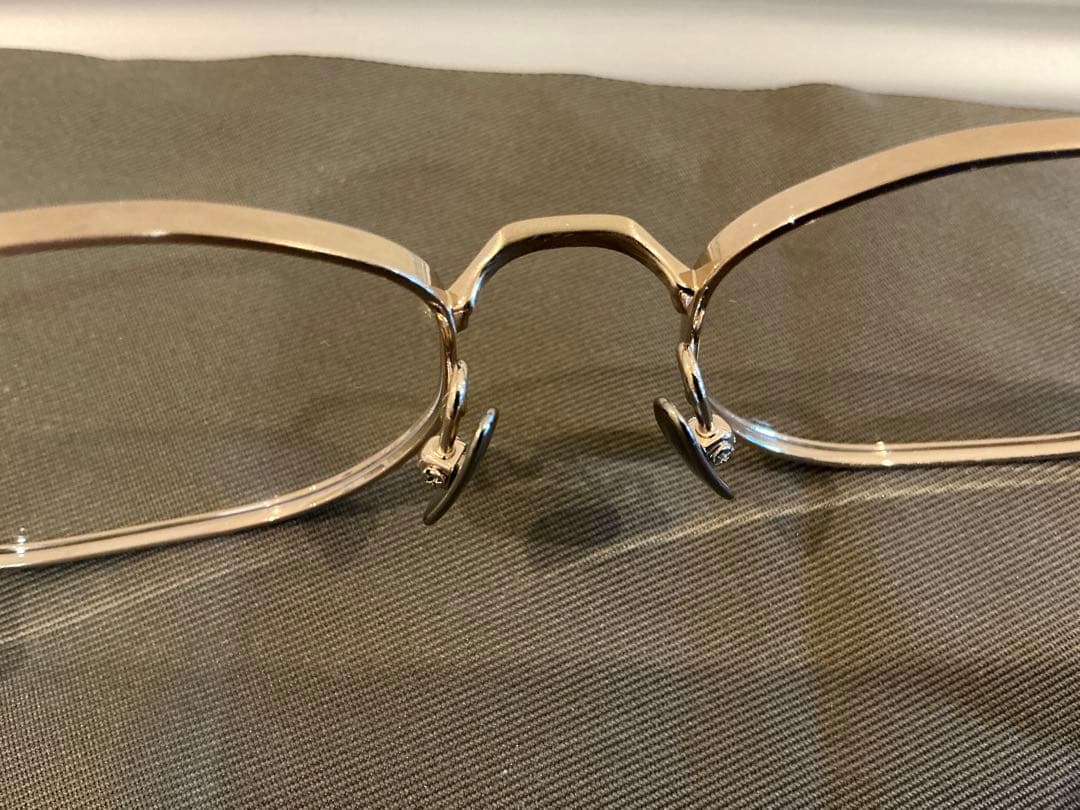 極上美品　金子眼鏡KM-93 メガネ BWG フルチタン