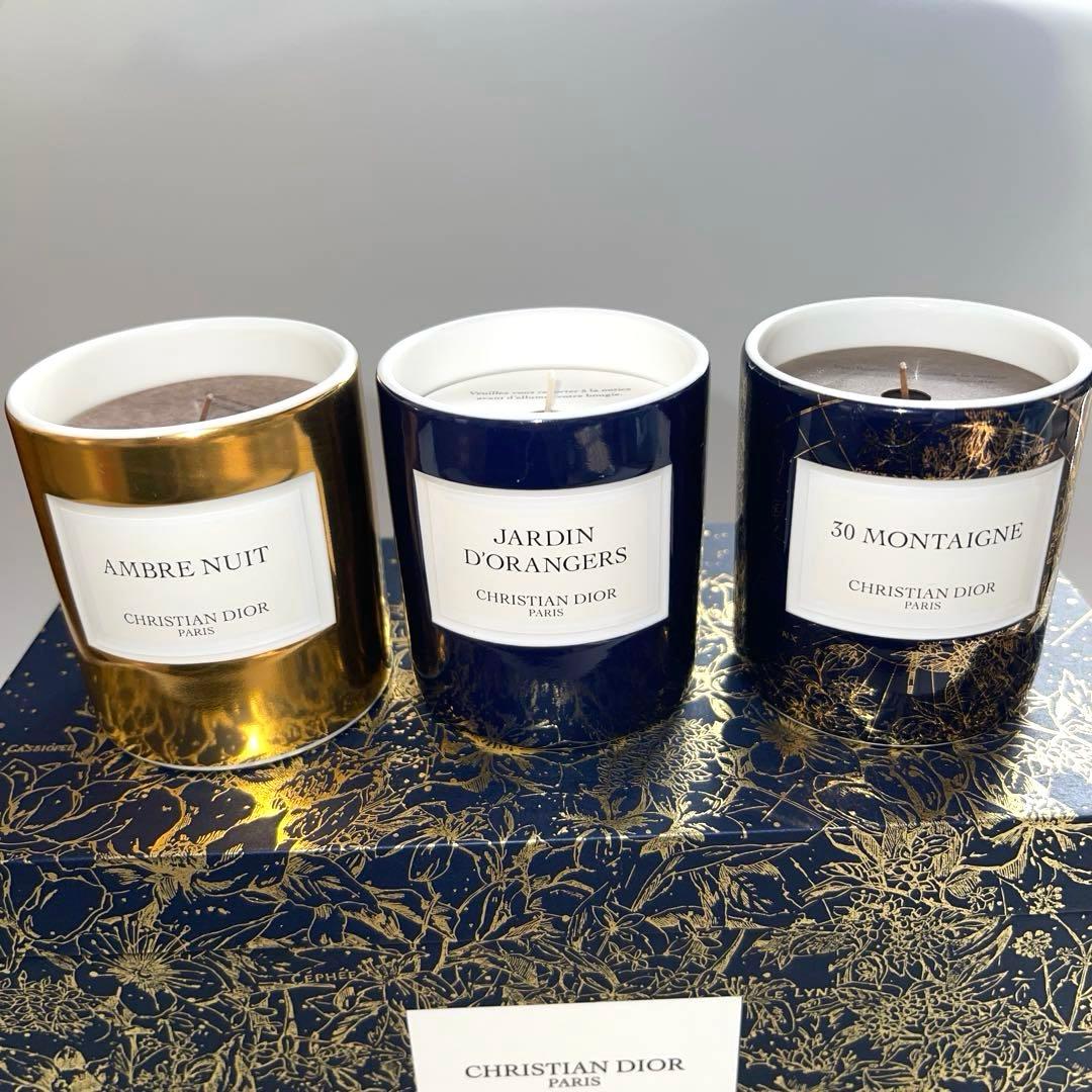 【美品】メゾンクリスチャンディオール　キャンドル3点セット