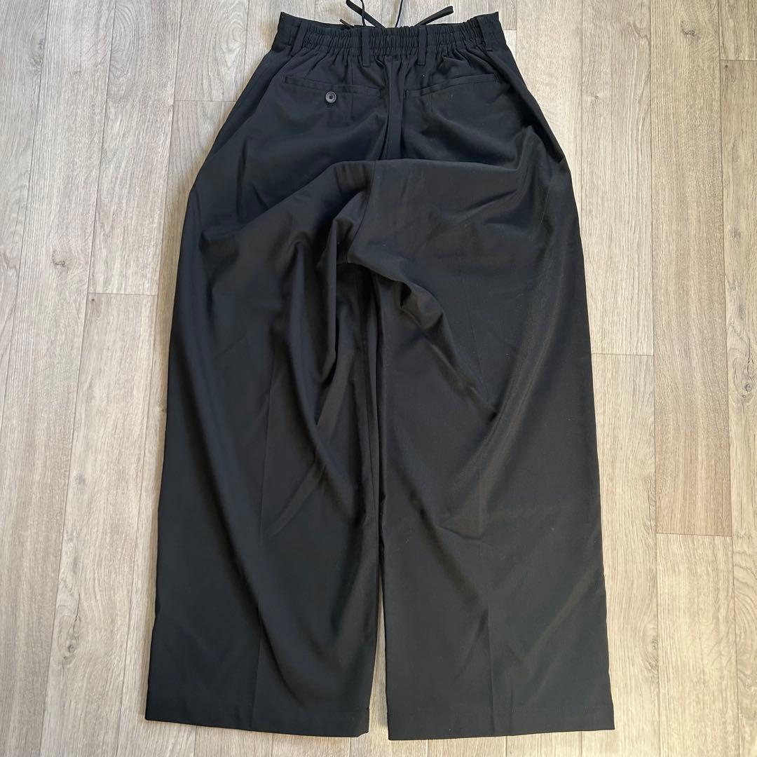 タグあり メゾンスペシャル ウールミックスコンティニュアスツータックワイドパンツ