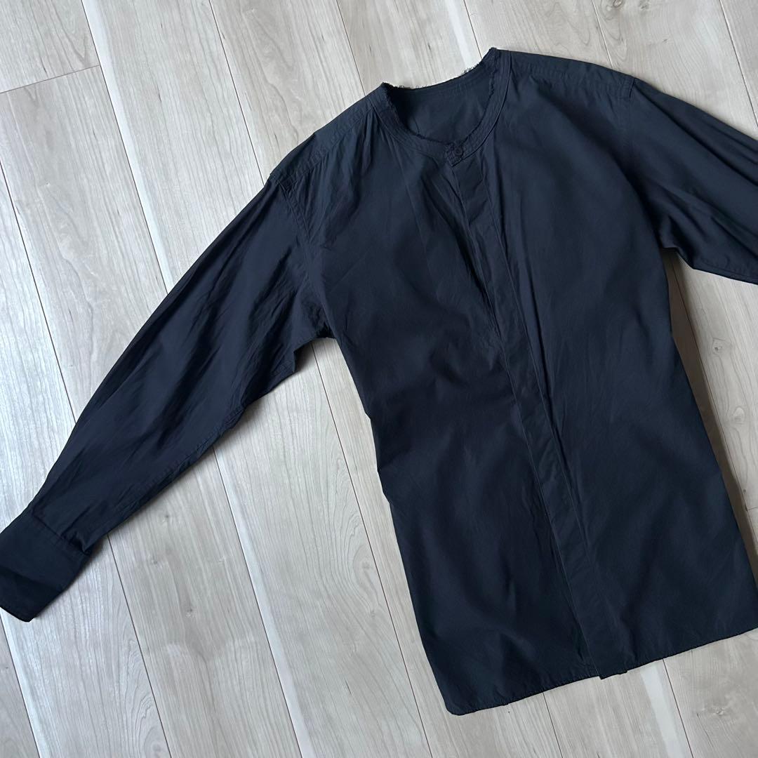 20ss＊Y’s PINK バックフラップ ブラック バンドカラーシャツ 2 黒