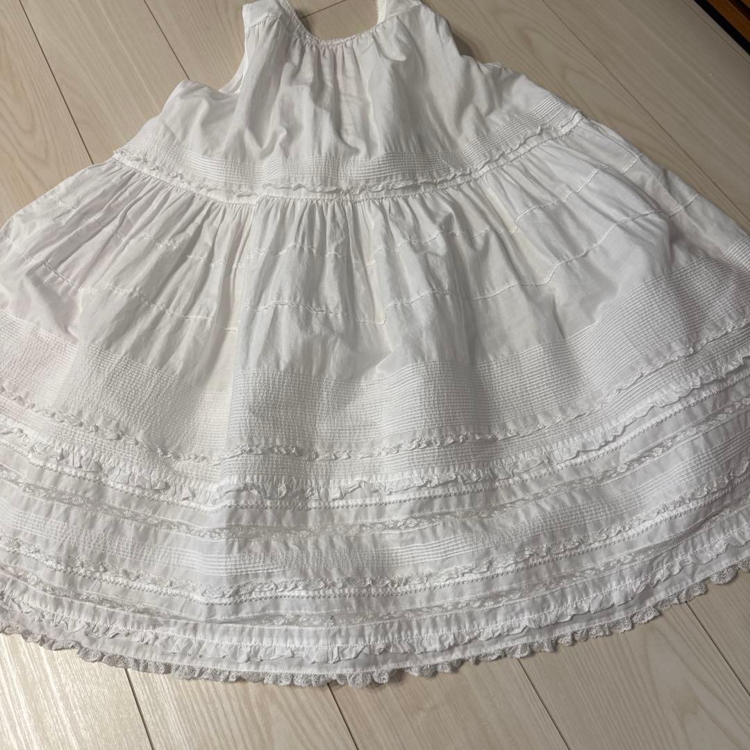 ホワイトコットンノースリーブチュニック