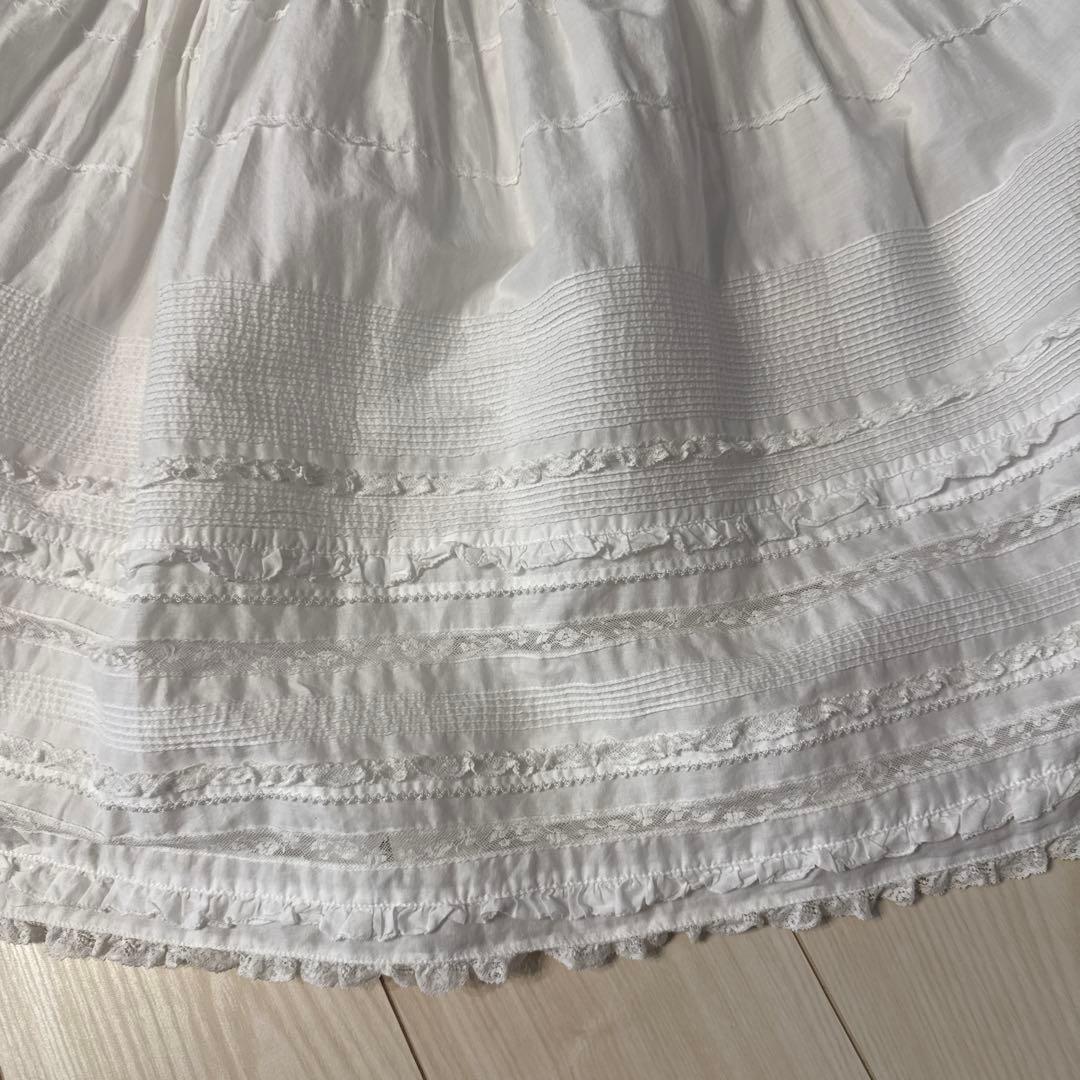 ホワイトコットンノースリーブチュニック