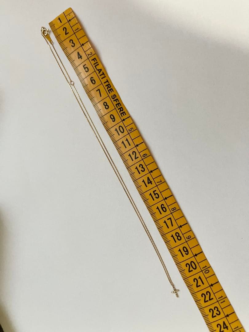 超美品 アガット agete K18 クロスダイヤネックレス