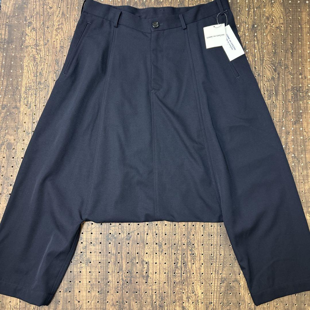 新品タグ付　コムデギャルソン　サルエルパンツ　黒　紺　L ウール100%
