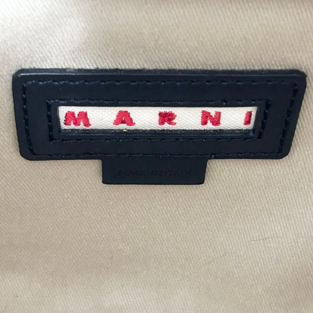 MARNI マルニ GLOSSY GRIP ハンドバッグ レザーハンドル
