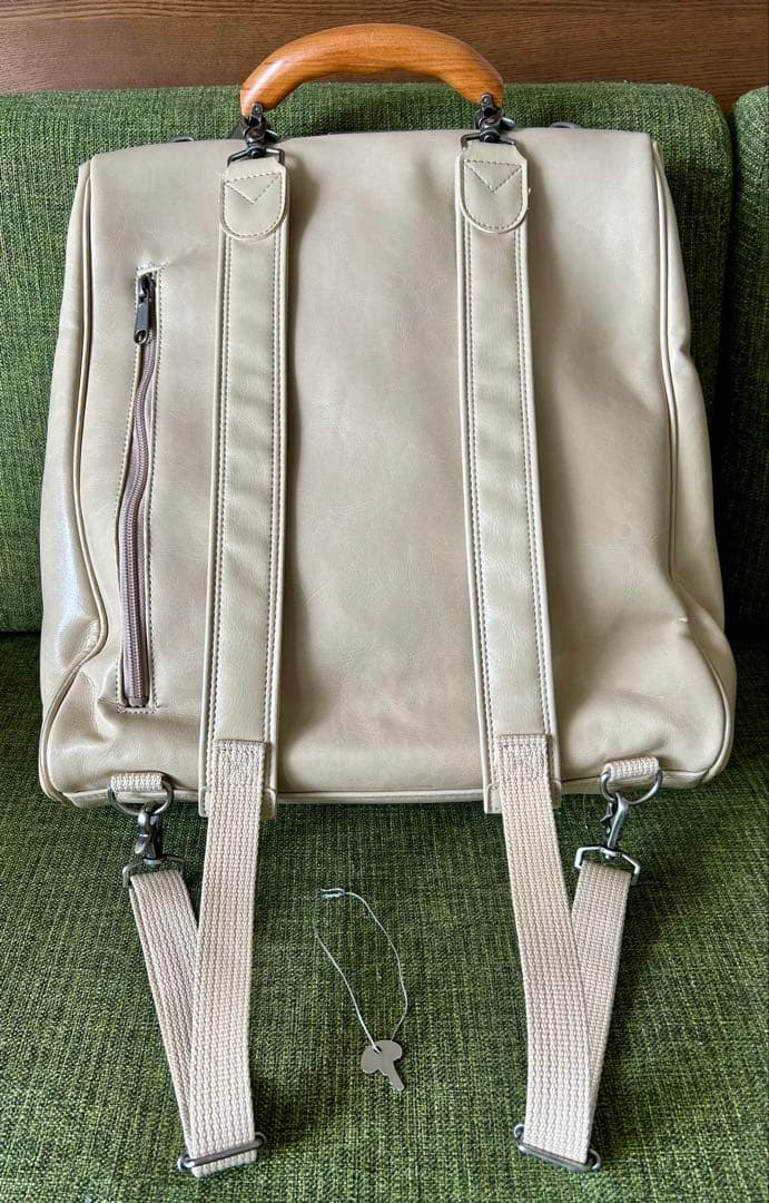 レア色　YOUTA 豊岡鞄 ダレス　木手　縦型L ライトベージュ　男女兼用