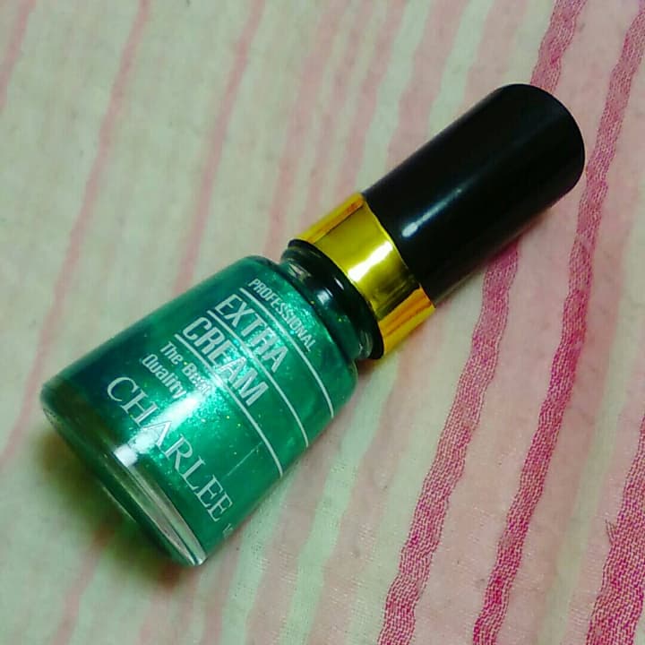 ネイルカラー★206★マニキュア★超速乾★シャイングリーンラメ★激安★