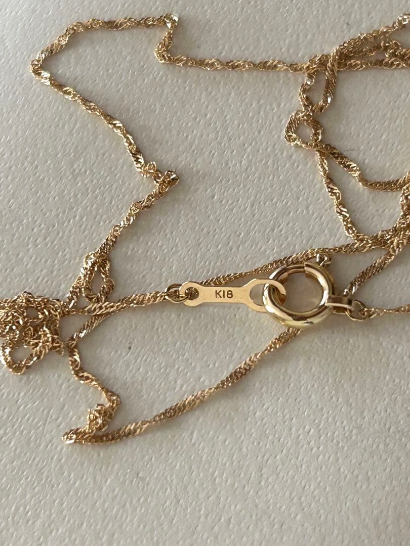 K18YG ホースシュー　ダイヤ　ネックレス