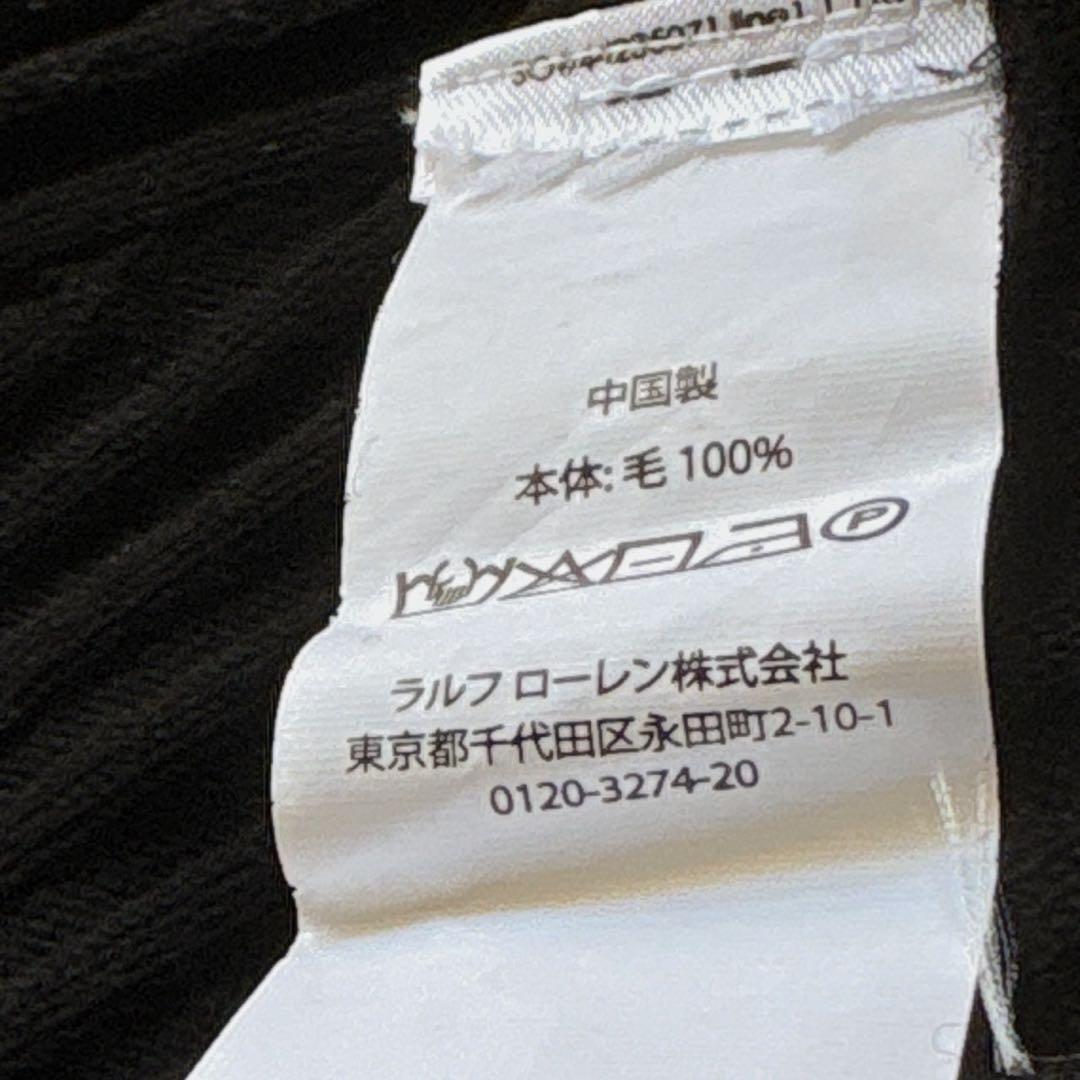 ポロラルフローレン ウール　リブニット　ロングワンピース　ブラック　XS