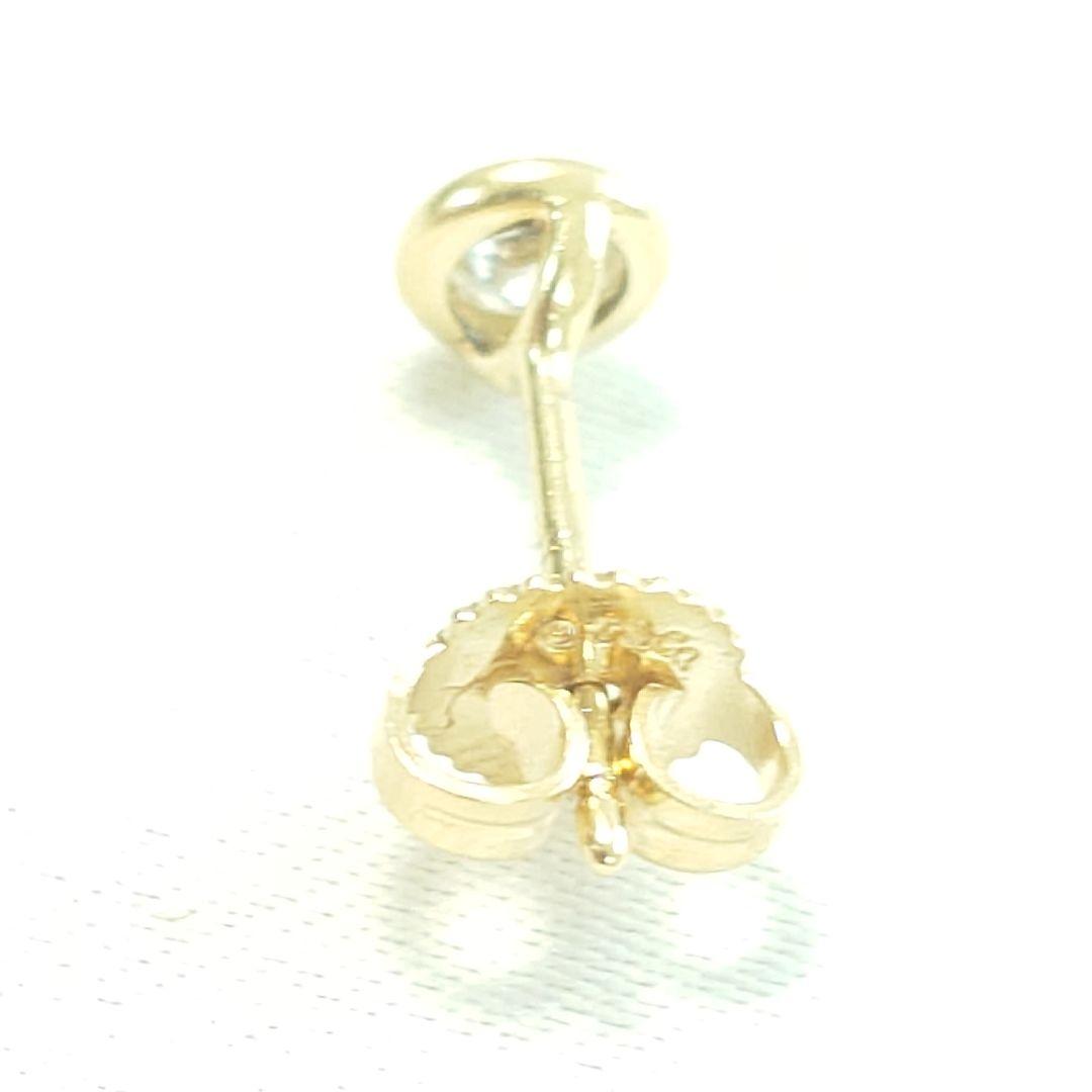 【美品】ティファニー K18 バイザヤード ダイヤ ピアス 片耳用 7033