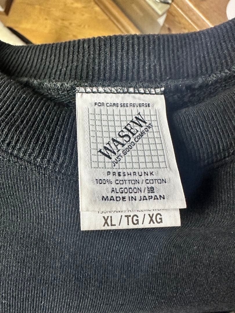 WASEW TOUGH BRAIDED S/S SWEAT SHIRT 黒