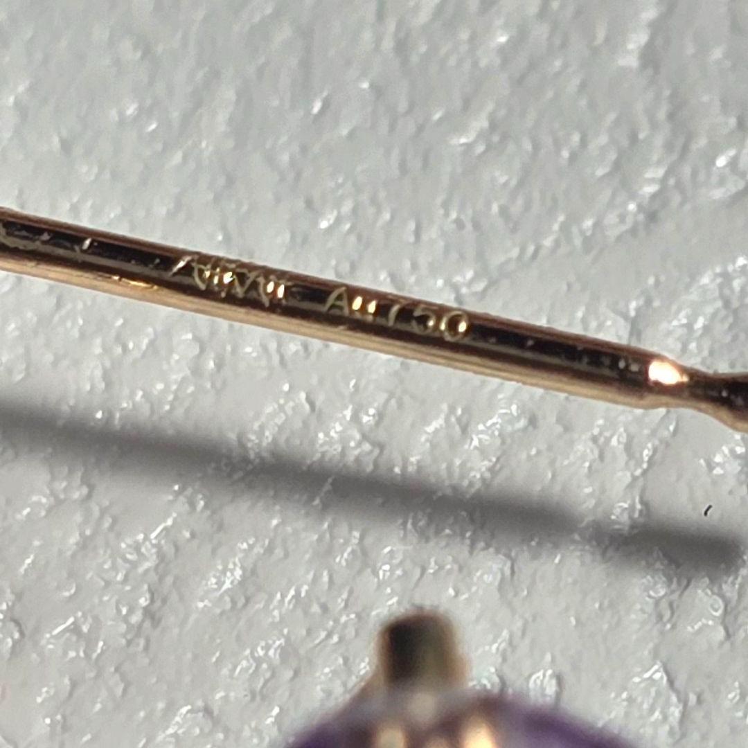 アーカー　18K アメジスト スプリングシークイン ピアス 最強の出会い運