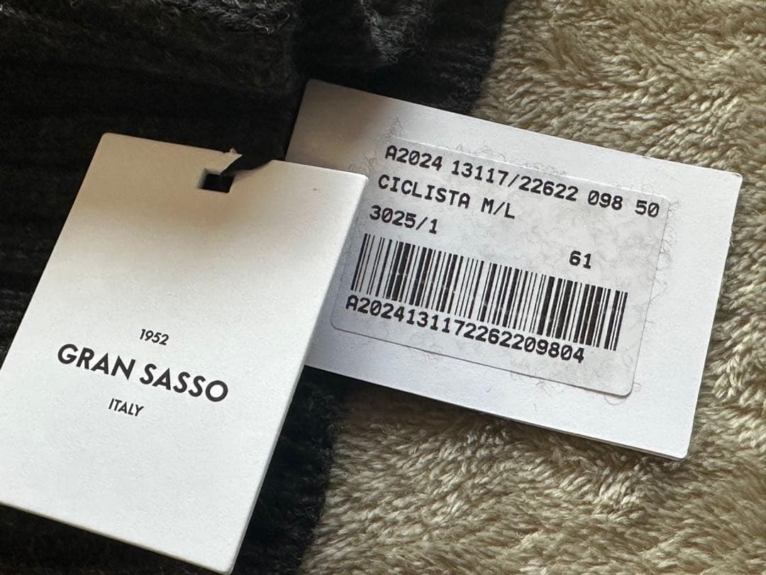 GRAN SASSO ケーブル編 タートルネック ミドルゲージ　新品　50