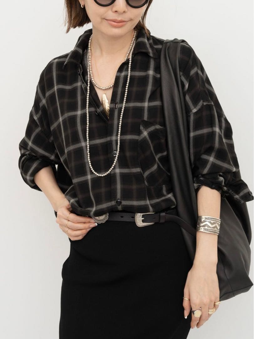 ☆REMI RELIEF CHECK 2 WAY SHIRT☆ブラック☆