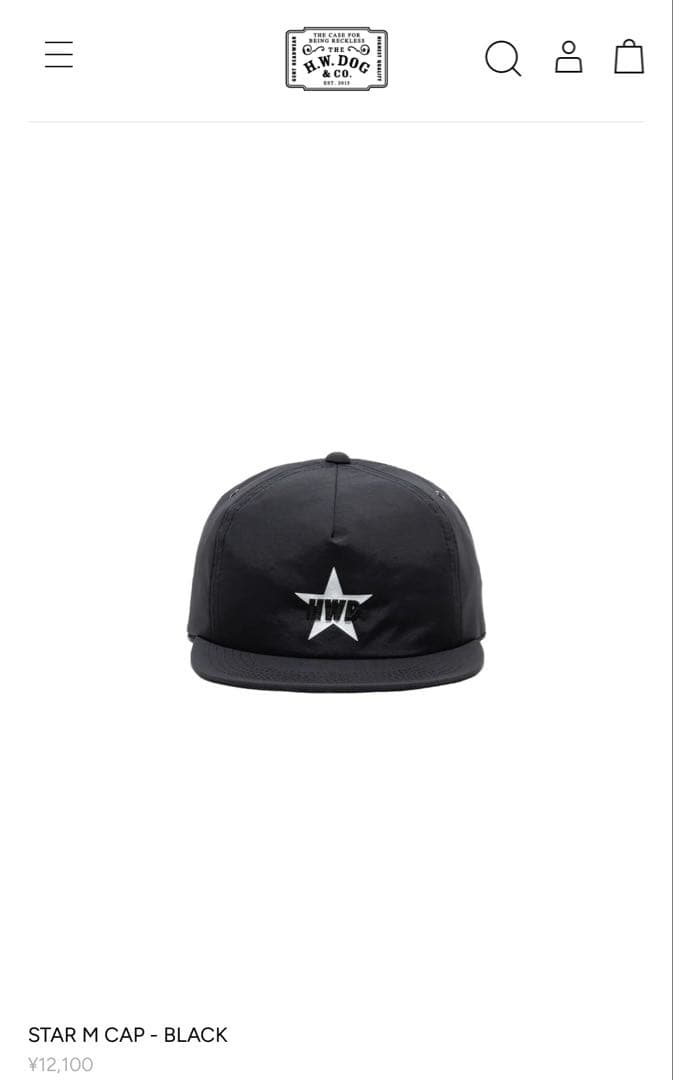 THE H.W. DOG&CO. キャップ　新品未使用タグ付き　完売品