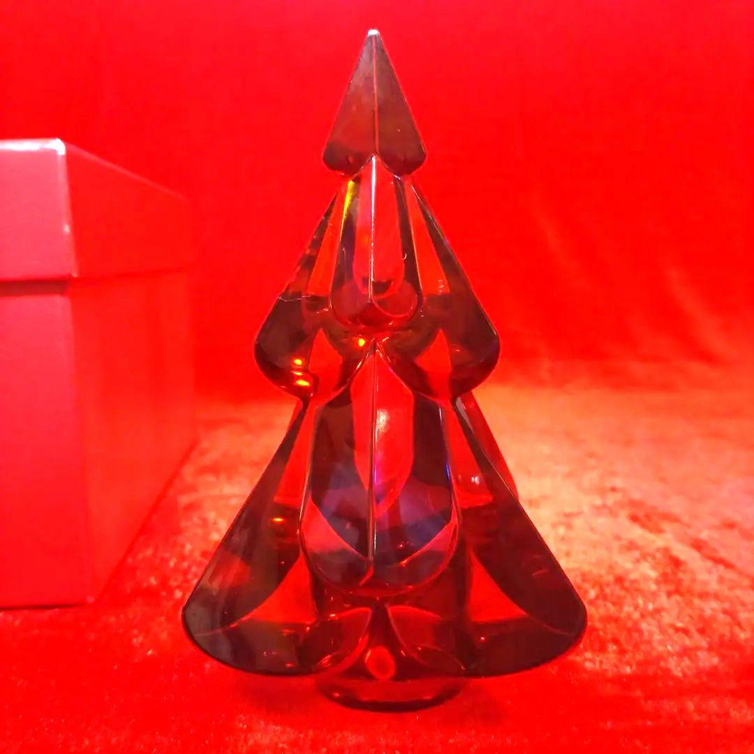 【特別価格】「バカラ スノーウィーツリー」のレッドです。傷を付けてしまいました。