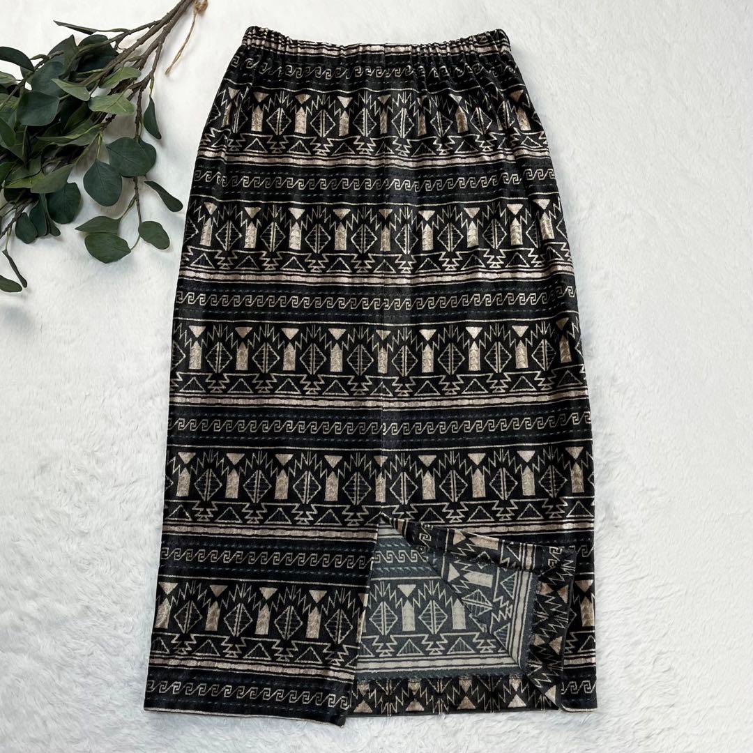 極希少 ヒロココシノ ネイティブ ベロア ジャガード セットアップ 幾何学 光沢