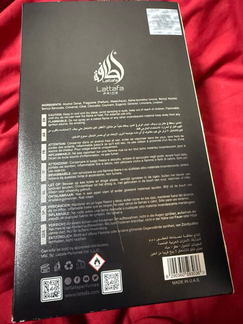 香水(男性用) Lattafa PISA Eau de Parfum 100ml