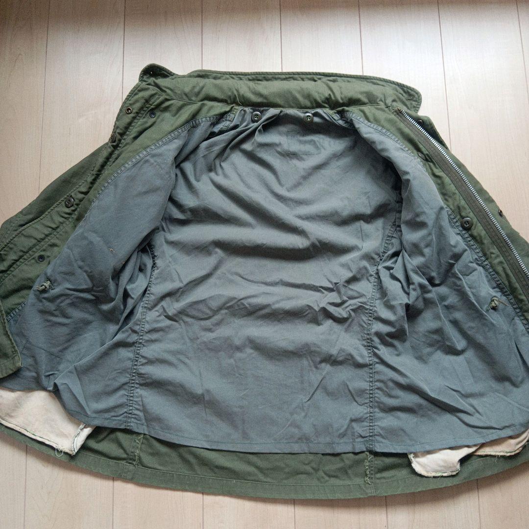 【USA-vintage】m-65 アルミジップ2nd gray-liner