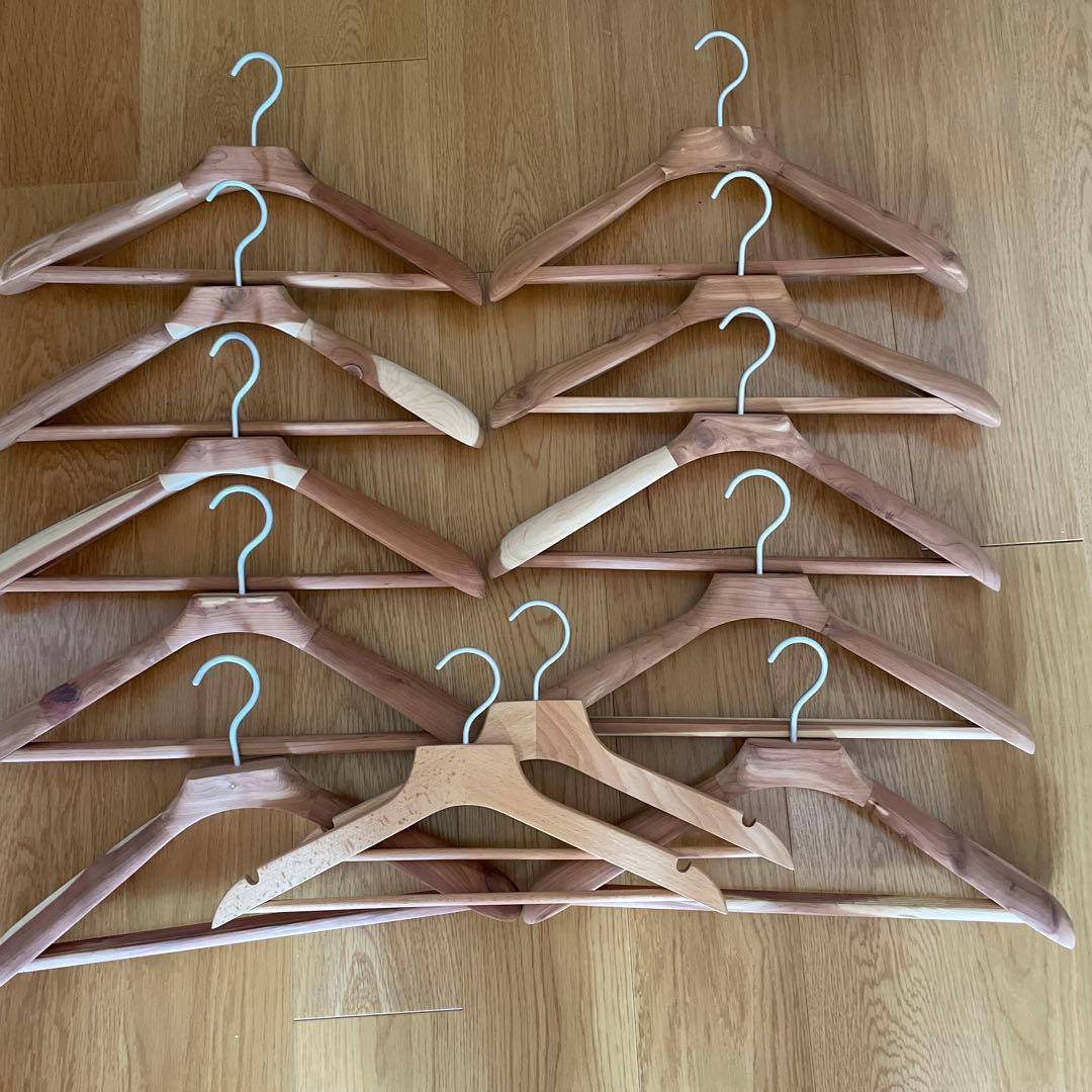 無印良品 レッドシダー ハンガー 10本セット 木製 コート ジャケット 1