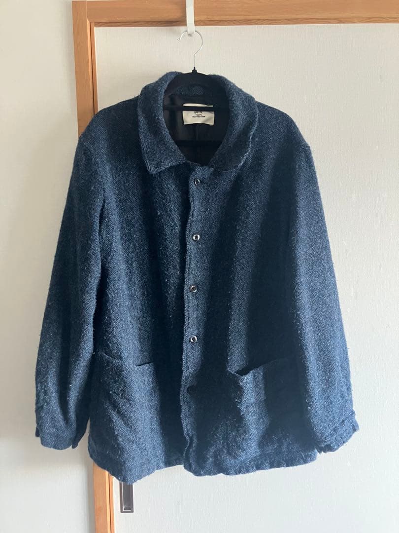 OUTIL ウティ 22AW 縮絨加工ヘリンボーンフレンチワークジャケット