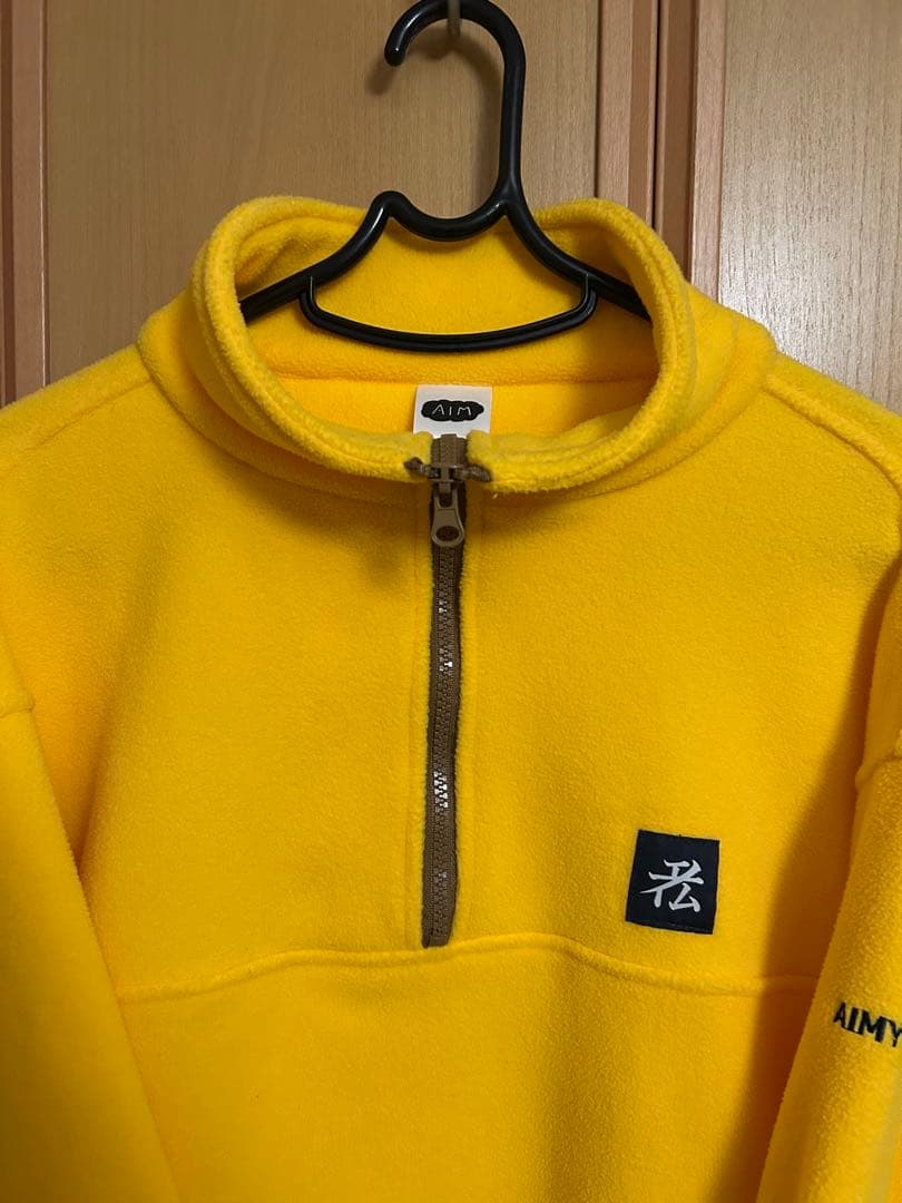 AIMYON フリース ハーフジップ イエロー　あいみょん