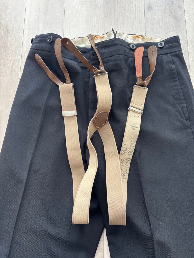 40sヴィンテージ 古着 フレンチ ウールパンツ スラックス ビンテージ ユーロ