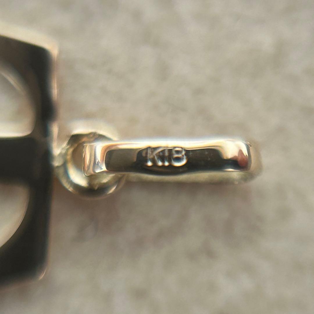 K18 18K イニシャル アルファベット T トップ ヘッド チャーム 新品