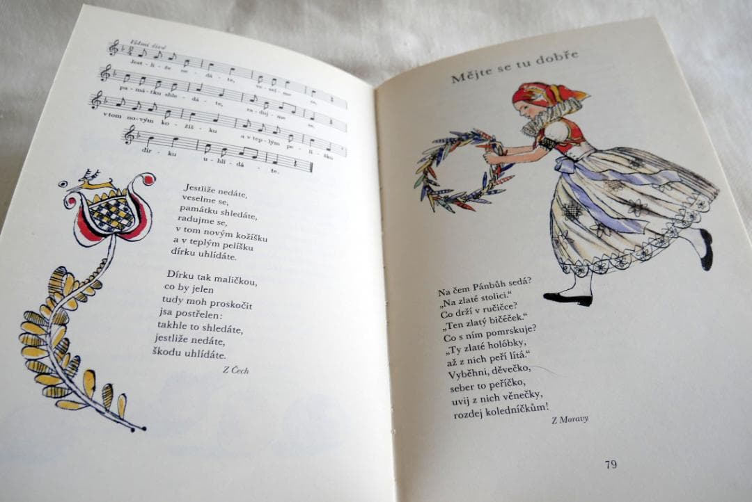 洋書：チェコの民話と詩歌の美しい古書 『Cesky rok』　4冊セット