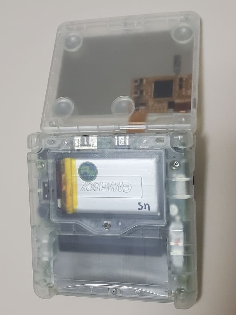 ゲームボーイアドバンスSP　本体　IPS パネル　クリア　イヤホン　充電器セット